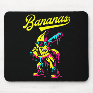 Tapis De Souris Banana Retro Throwback Populaire Fruit Baseball