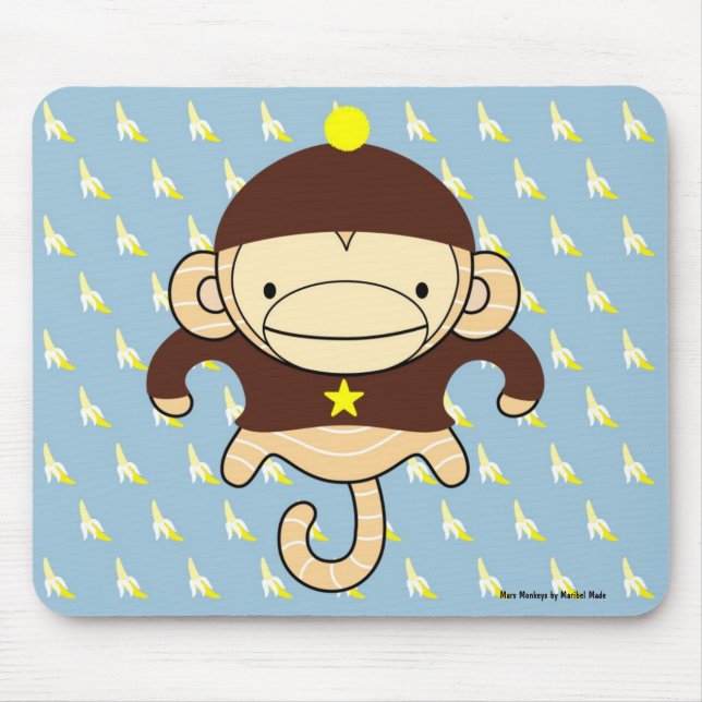 Tapis De Souris Bananes Mousepad - FRANKIE de singe de Mars (Devant)