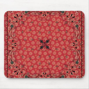 Tapis De Souris Bandana rouge Paisley Ouest