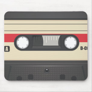 Tapis De Souris Bande Casette - Coucher de soleil rouge