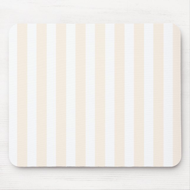 Tapis De Souris Bande de bonbons beige et blanche (Devant)