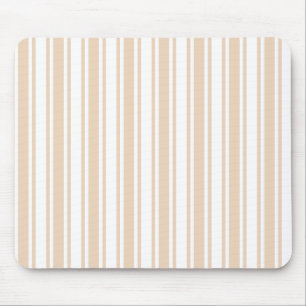 Tapis De Souris Bande de bonbons beige et blanche