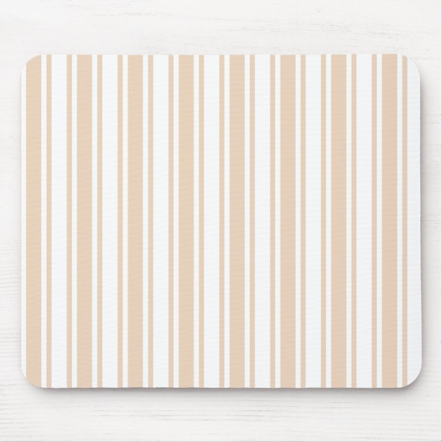 Tapis De Souris Bande de bonbons beige et blanche (Devant)