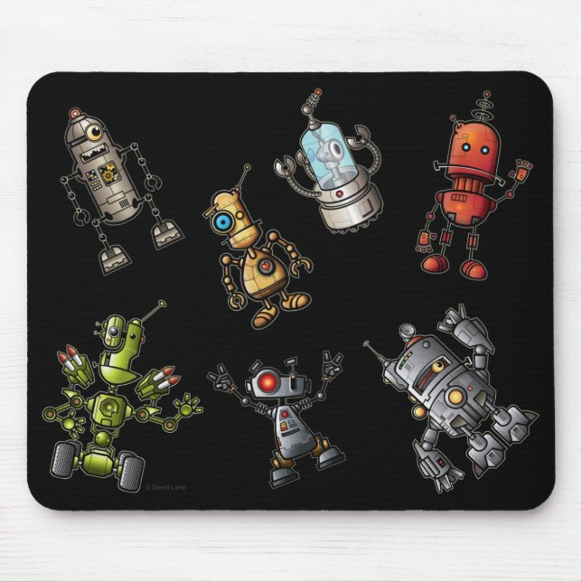 Tapis De Souris Bande de robot (Devant)