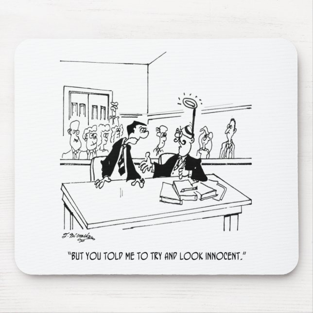Tapis De Souris Bande dessinée 5299 d'avocat (Devant)