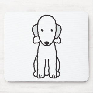 Tapis De Souris Bande dessinée de chien de Bedlington Terrier