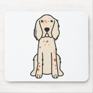 Tapis De Souris Bande dessinée de chien de poseur anglais