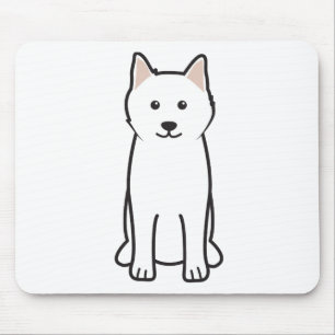 Tapis De Souris Bande dessinée de chien de Samoyed