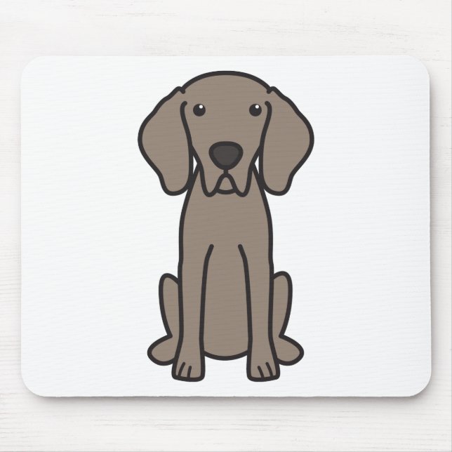 Tapis De Souris Bande dessinée de chien de Weimaraner (Devant)