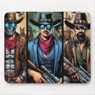 Tapis De Souris bande dessinée de cowboys
