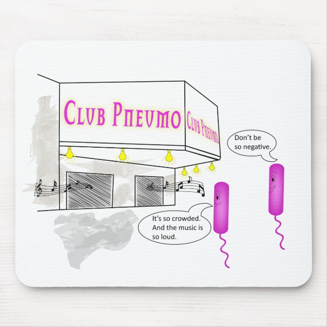 Tapis De Souris Bande dessinée de microbiologie (Devant)