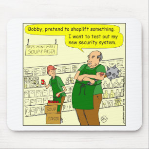 Tapis De Souris bande dessinée de vol à l'étalage du macis 371