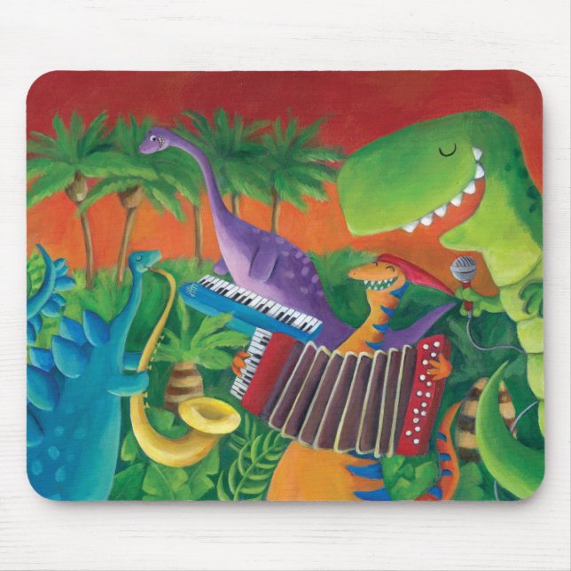 Tapis De Souris Bande géniale de dinosaure (Devant)