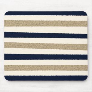 Tapis De Souris Bande marine / Beige / Livre blanc