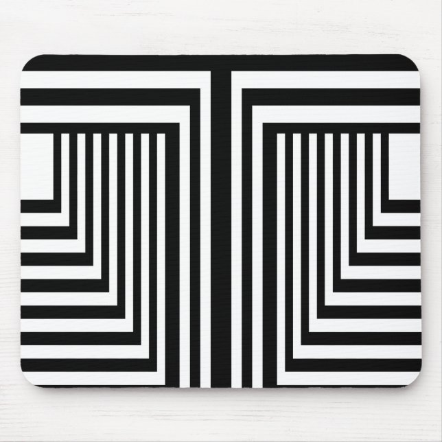 Tapis De Souris Bande noire et blanche (Devant)