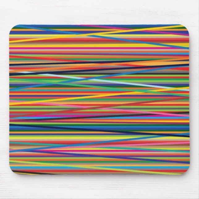 Tapis De Souris Bandes abstraites colorées (Devant)