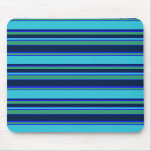 Tapis De Souris Bandes bleues et vertes