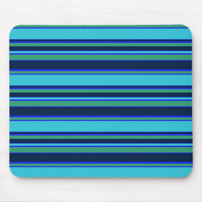Tapis De Souris Bandes bleues et vertes (Devant)