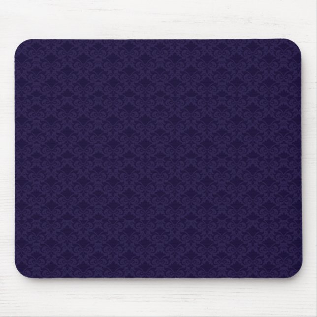 Tapis De Souris Bandes Damas bleues (Devant)