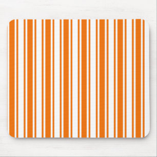 Tapis De Souris Bandes de bonbons orange et blanc