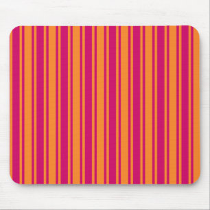 Tapis De Souris Bandes de bonbons rose et orange