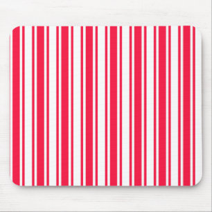 Tapis De Souris Bandes de bonbons rouges et blancs