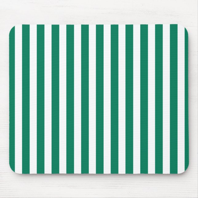 Tapis De Souris Bandes de bonbons vert et blanc (Devant)