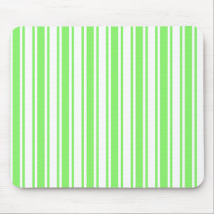 Tapis De Souris Bandes de bonbons vert et blanc de chaux