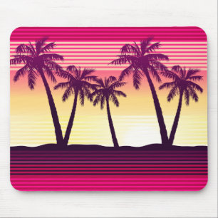 Tapis De Souris Bandes de couchers de soleil tropicaux