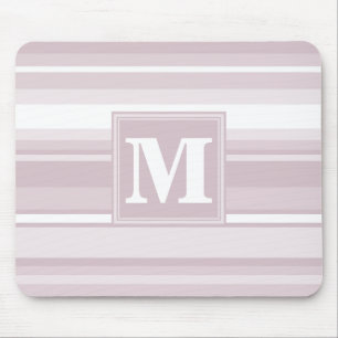 Tapis De Souris Bandes de quartz roses monogrammes