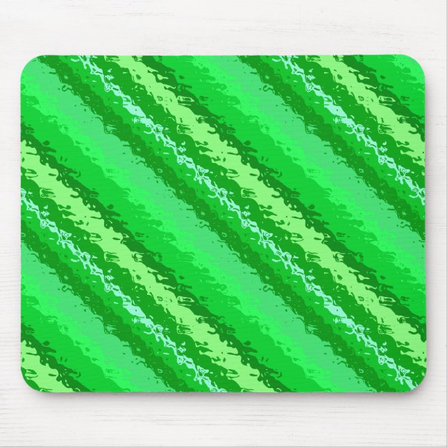 Tapis De Souris Bandes de verre - tons vert émeraude (Devant)