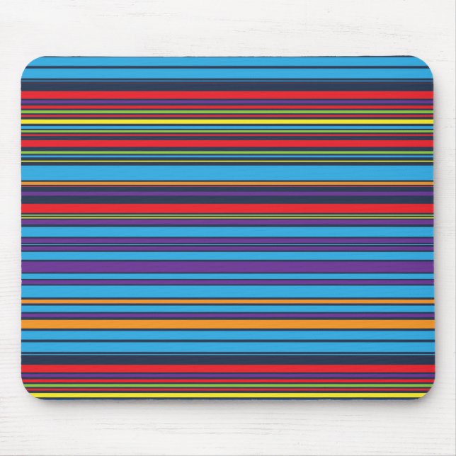 Tapis De Souris Bandes de violet bleu mignonne (Devant)