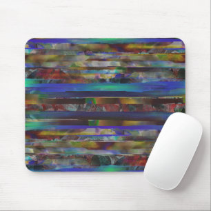 Tapis De Souris Bandes déchirées de textures numériques colorées