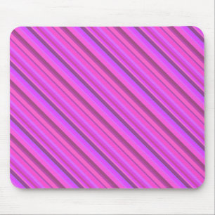 Tapis De Souris Bandes diagonales roses