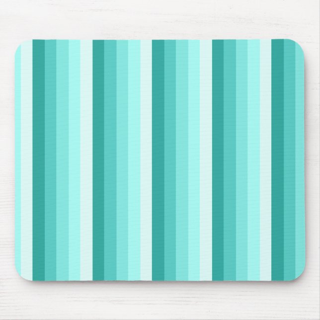 Tapis De Souris Bandes d'ombre turquoise (Devant)