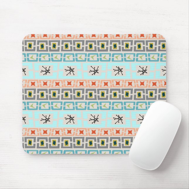 Tapis De Souris Bandes du milieu du siècle (Avec souris)