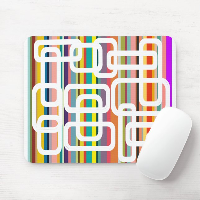 Tapis De Souris Bandes et rectangles (Avec souris)