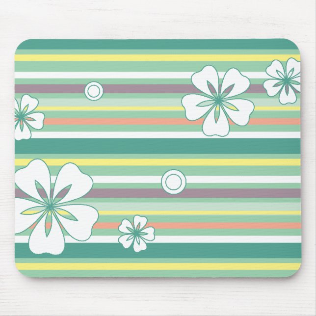 Tapis De Souris bandes florales_4 (Devant)