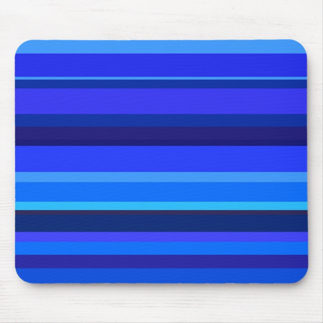 Tapis De Souris Bandes horizontales bleues (Devant)