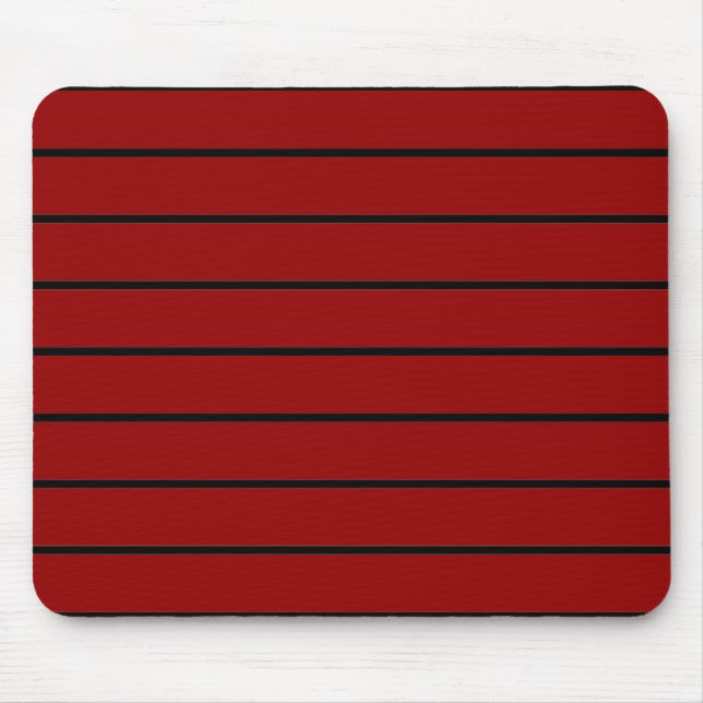 Tapis De Souris Bandes horizontales rouges noires (Devant)