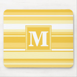 Tapis De Souris Bandes jaunes monogrammes