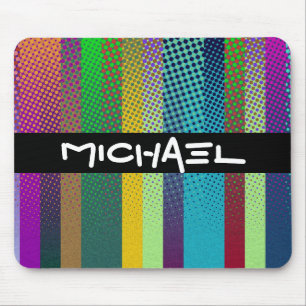 Tapis De Souris Bandes pointillées Motif couleur + vos idées
