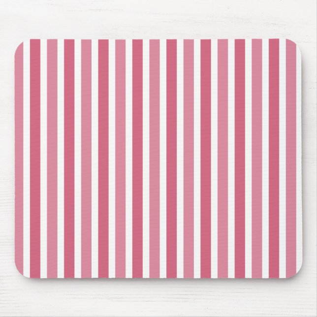 Tapis De Souris Bandes Verticales Mousepad, Rose (Devant)