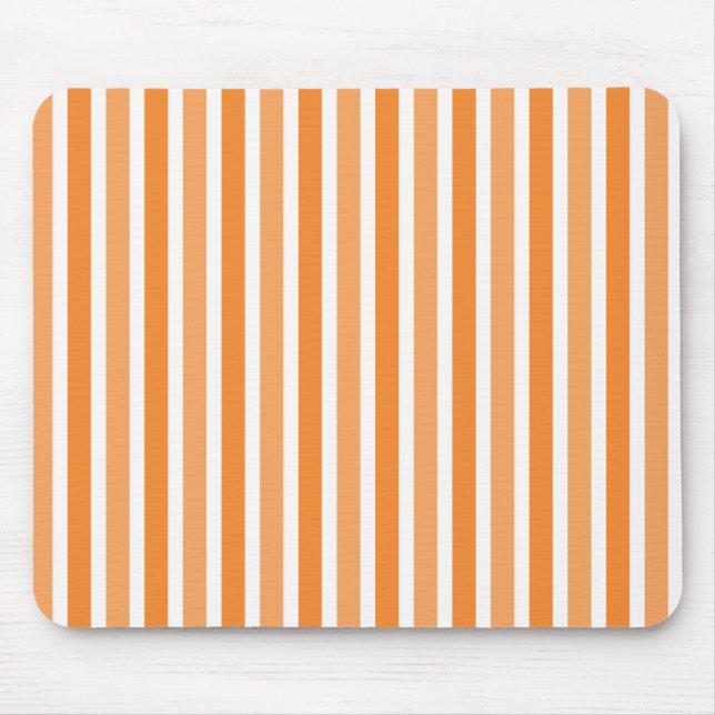 Tapis De Souris Bandes verticales Mousepad, Tangerine (Devant)