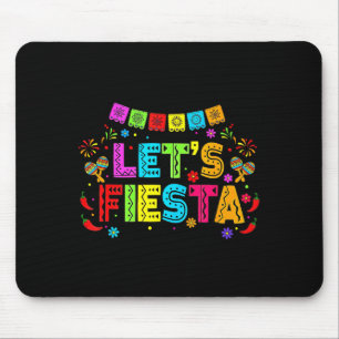 Tapis De Souris Bannière de fête mexicaine Colorée Cinco De