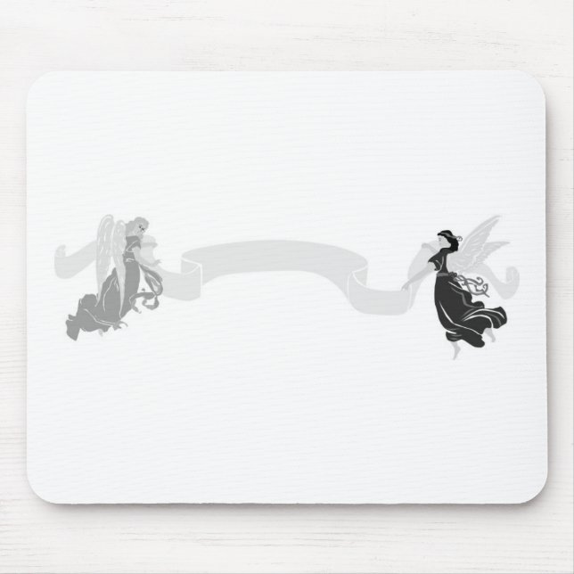 Tapis De Souris Bannière en niveaux de gris (Devant)