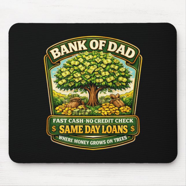 Tapis De Souris Banque drôle de crédit rapide vérification de créd (Devant)