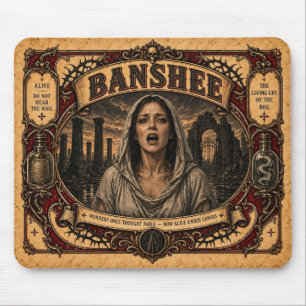 Tapis De Souris Banshee, Monstre de Cirque Vintage