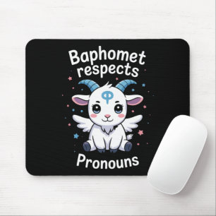 Tapis De Souris Baphomet transgenre respecte les pronoms Fierté tr
