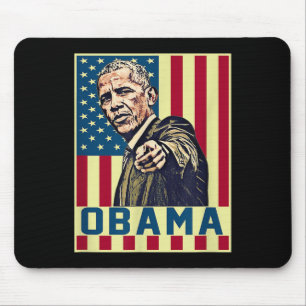Tapis De Souris Barack Obama 44ème Président américain Pop Art Vin